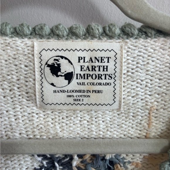 Cream Knit Cardigan with Fish - Picture 2 of 6